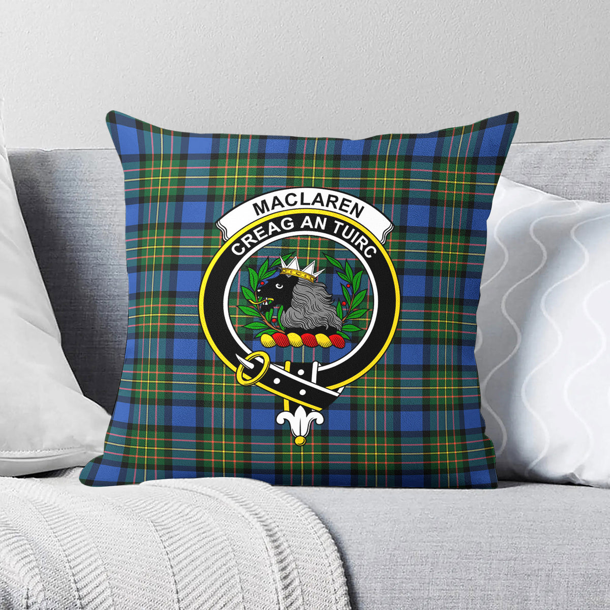 MacLaren Ancient Tartan Crest Pillow Cover