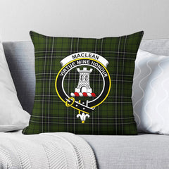 MacLean Hunting Tartan Crest Pillow Cover