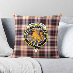 MacPherson Hunting Ancient Tartan Crest Pillow Cover