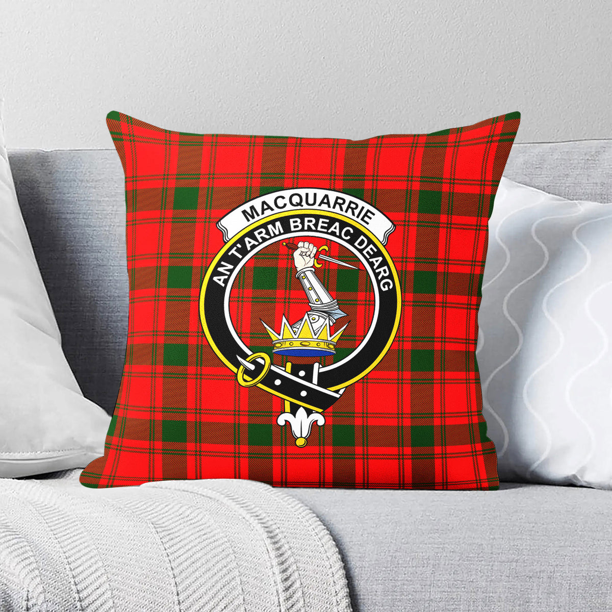 MacQuarrie Tartan Crest Pillow Cover