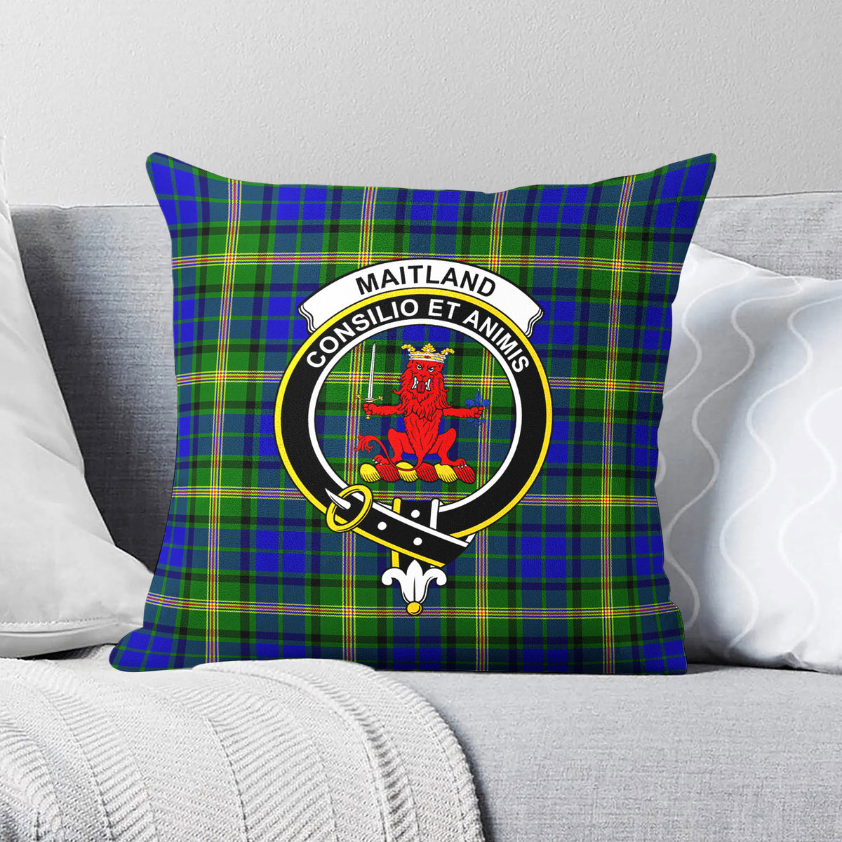 Maitland Tartan Crest Pillow Cover