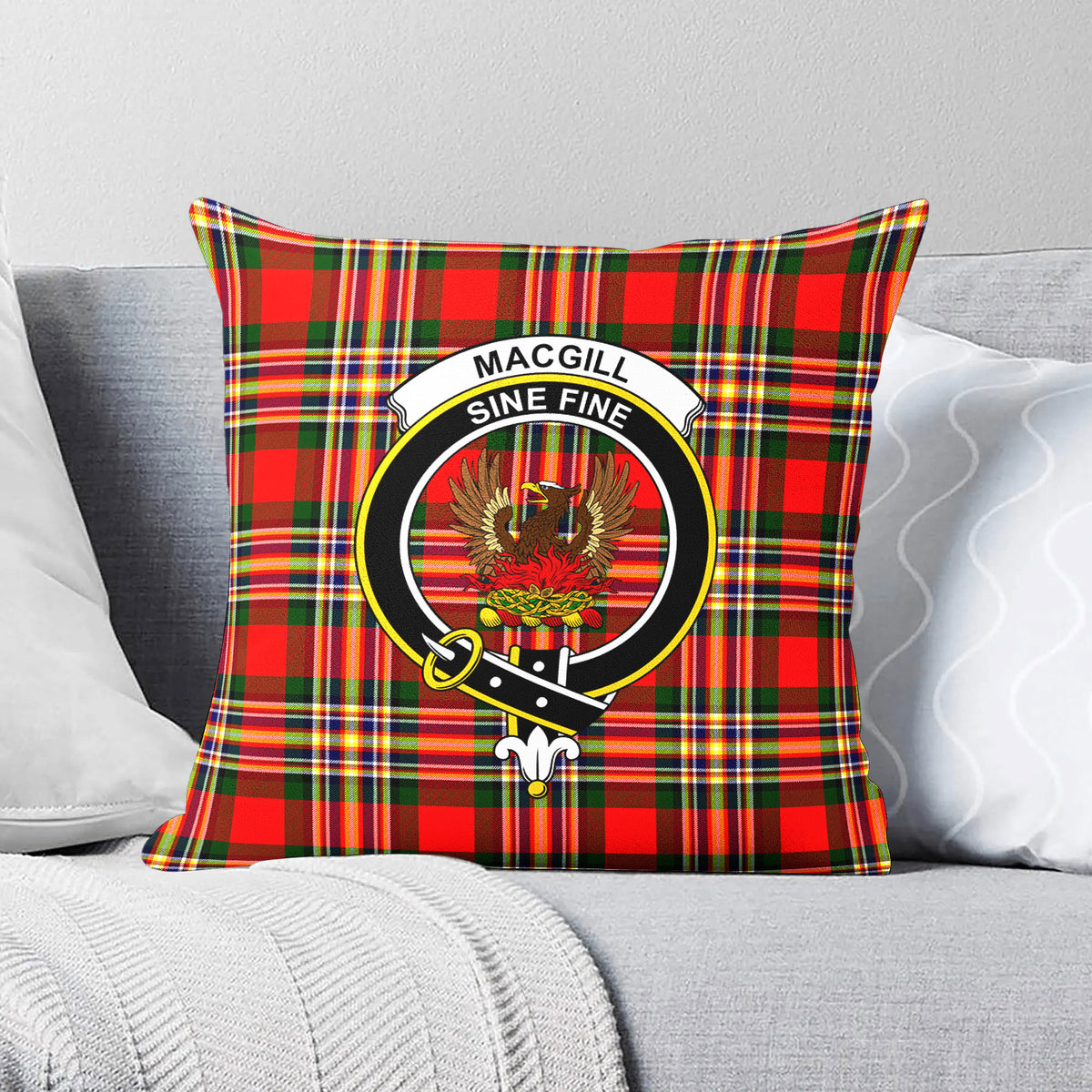 Makgill Tartan Crest Pillow Cover