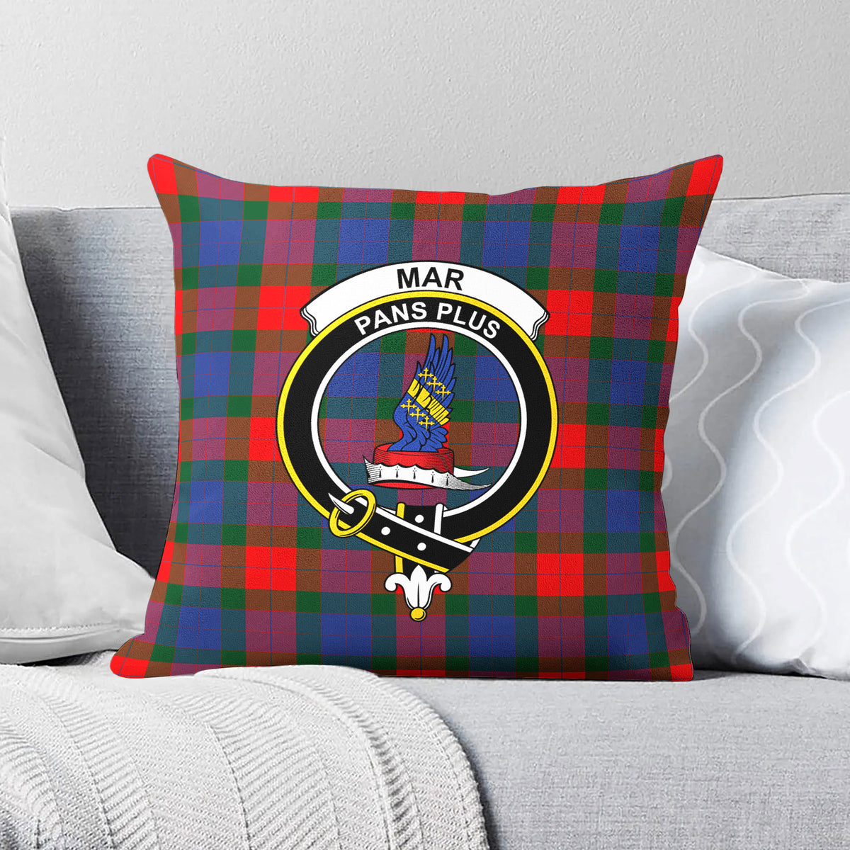 Mar Tartan Crest Pillow Cover