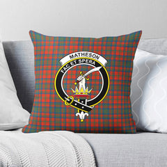 Matheson Ancient Tartan Crest Pillow Cover