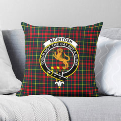 McIntosh Hunting Modern Tartan Crest Pillow Cover