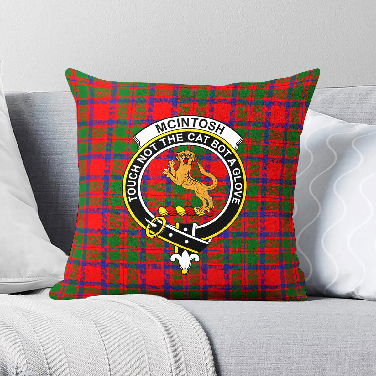 McIntosh Modern Tartan Crest Pillow Cover