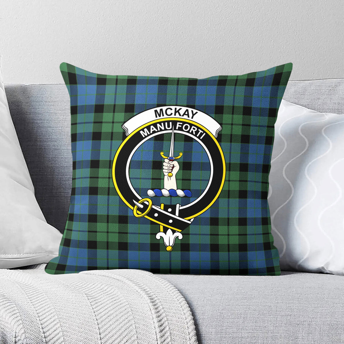 McKay Ancient Tartan Crest Pillow Cover