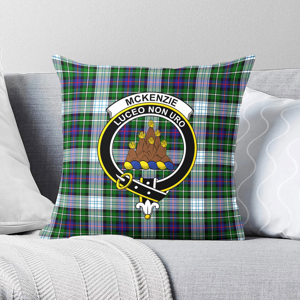 McKenzie Dress Modern Tartan Crest Pillow Cover