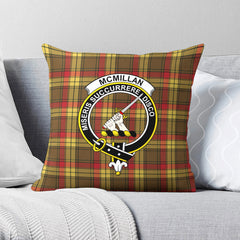 McMillan Old Weathered Tartan Crest Pillow Cover