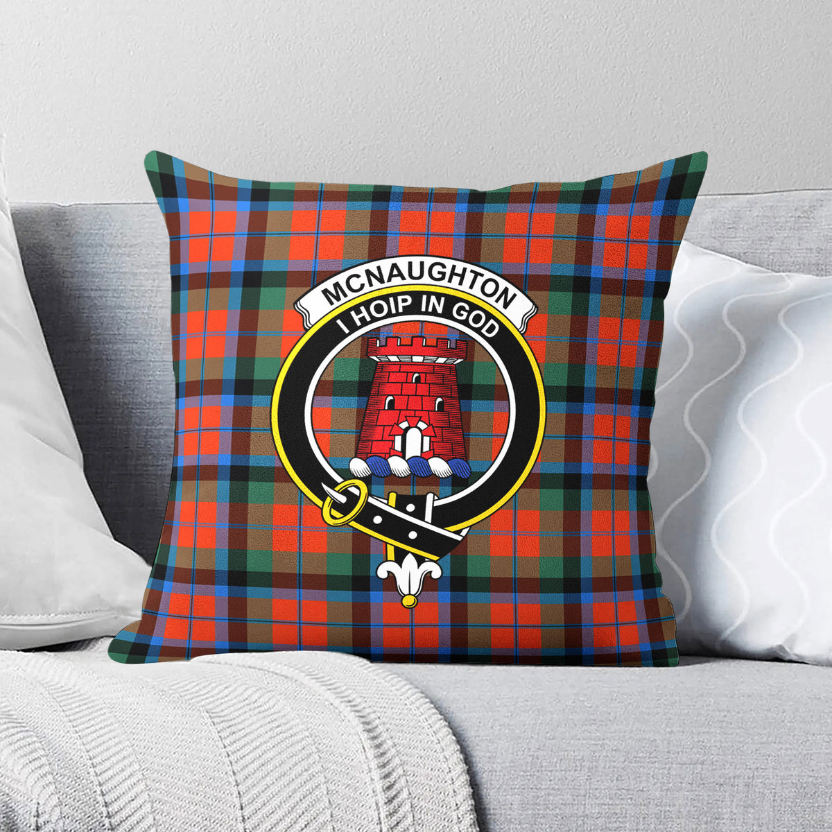 McNaughton Ancient Tartan Crest Pillow Cover