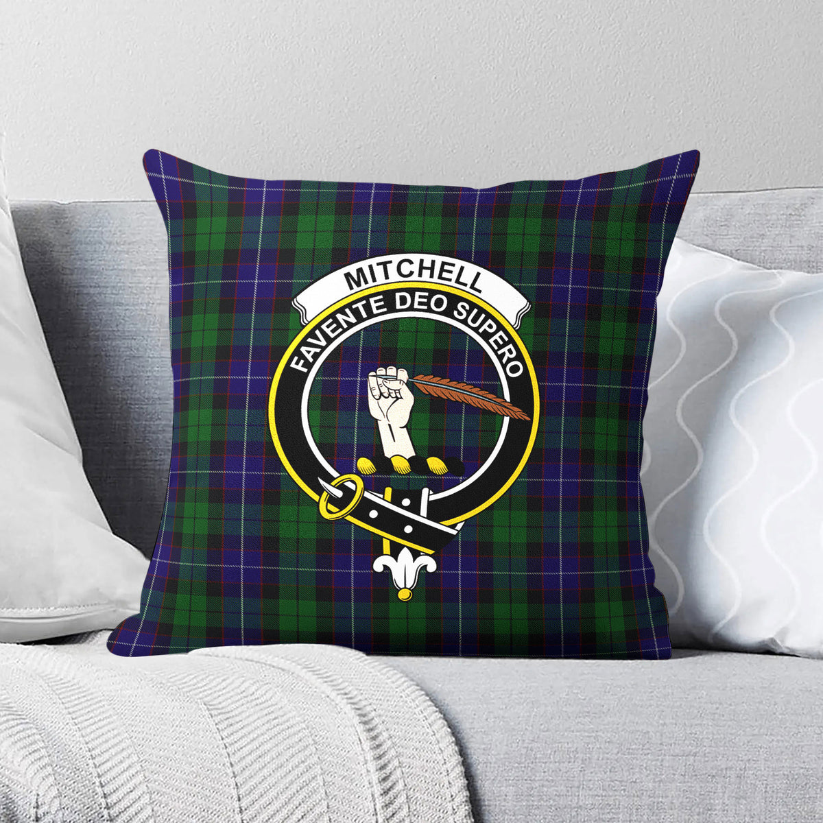 Mitchell Tartan Crest Pillow Cover