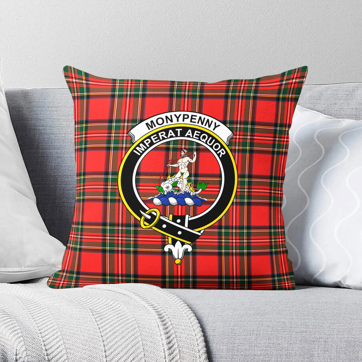 Monypenny Tartan Crest Pillow Cover