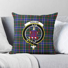 Ogilvie Hunting Modern Tartan Crest Pillow Cover