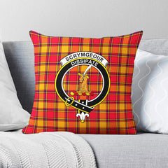 Scrymgeour Tartan Crest Pillow Cover