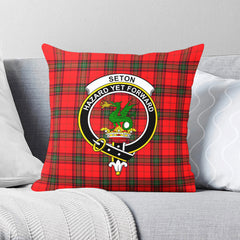 Seton Modern Tartan Crest Pillow Cover