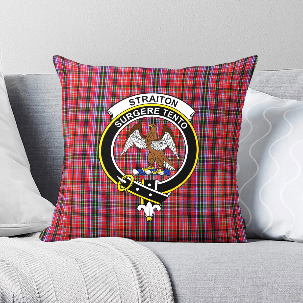 Straiton Tartan Crest Pillow Cover