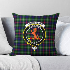 Sutherland Modern Tartan Crest Pillow Cover