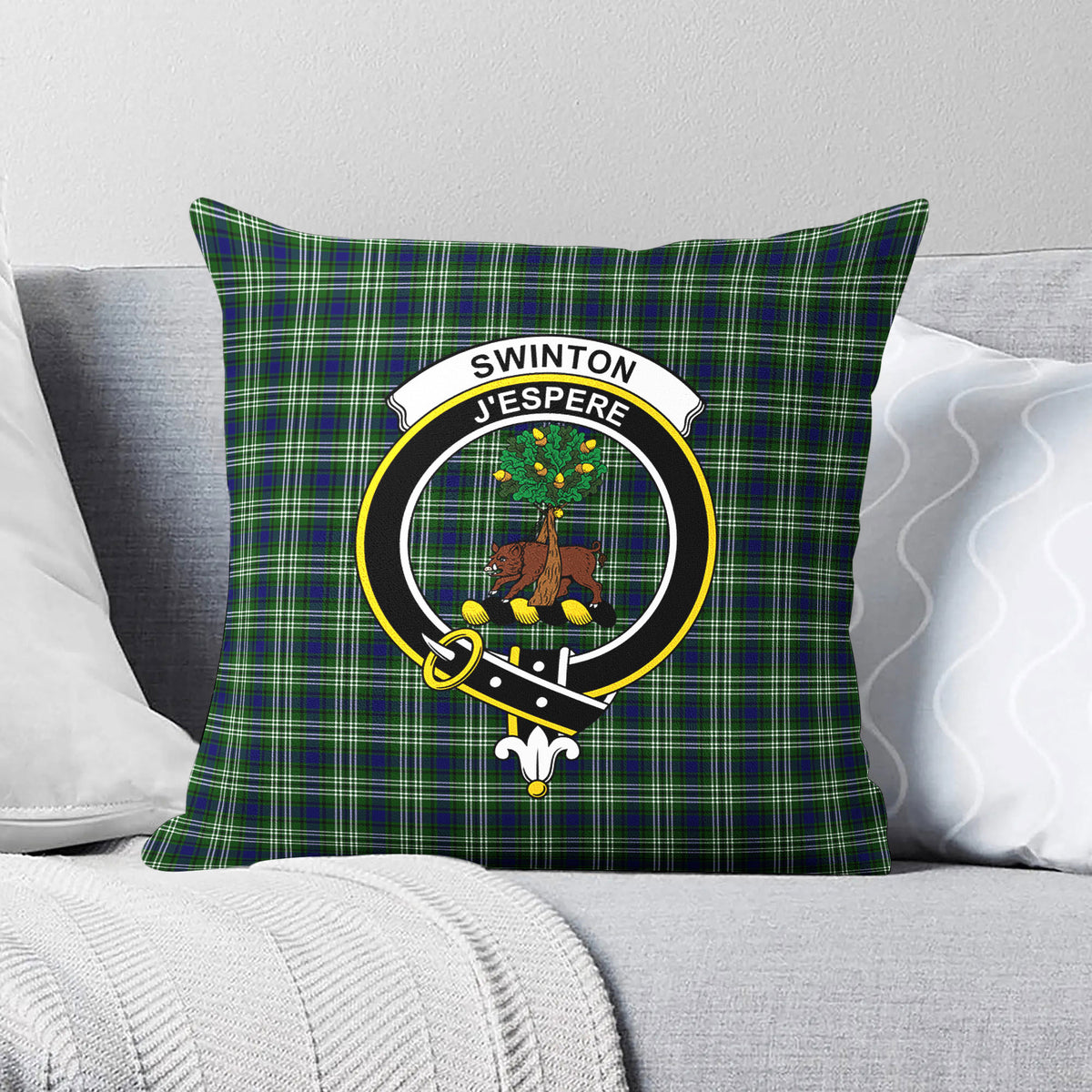 Swinton Tartan Crest Pillow Cover