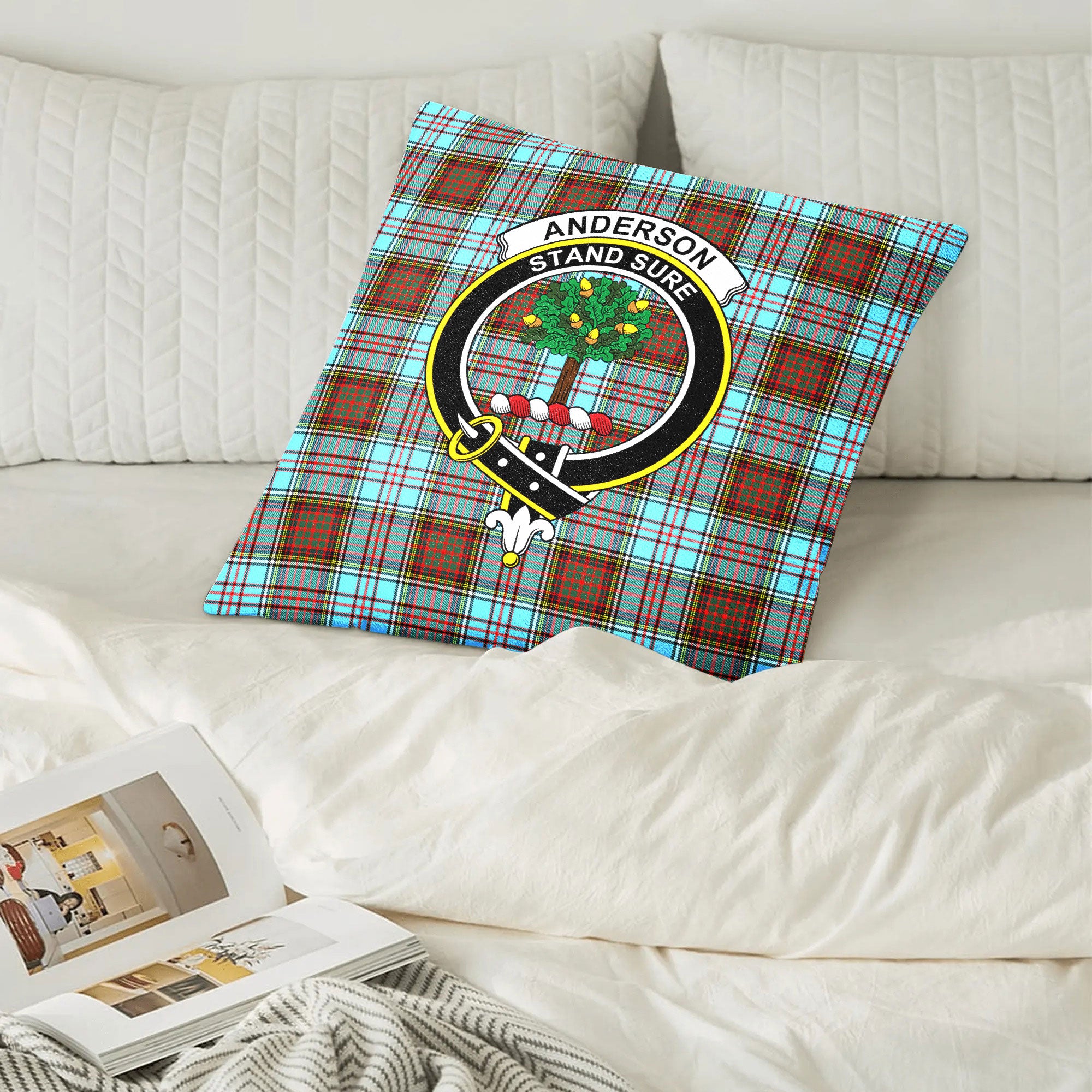 Anderson Ancient Tartan Crest Pillow Cover