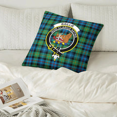 Baillie Ancient Tartan Crest Pillow Cover