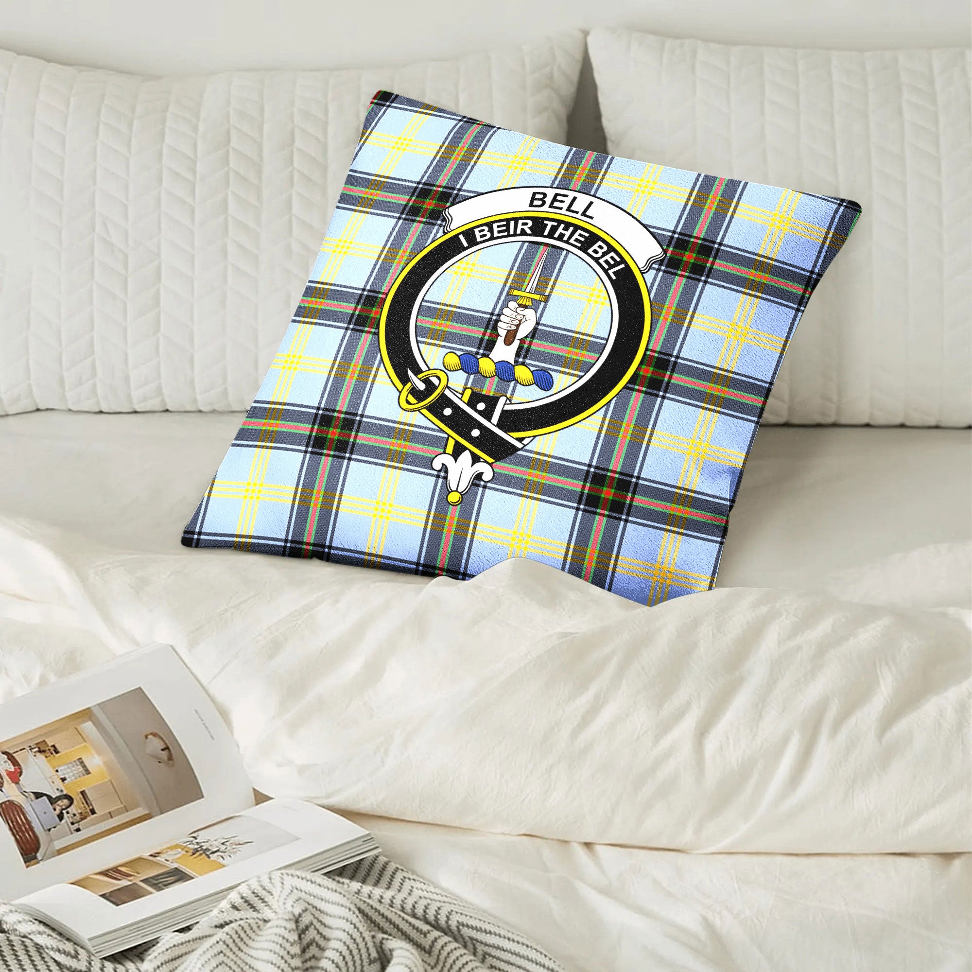 Bell of the Borders Tartan Crest Pillow Cover