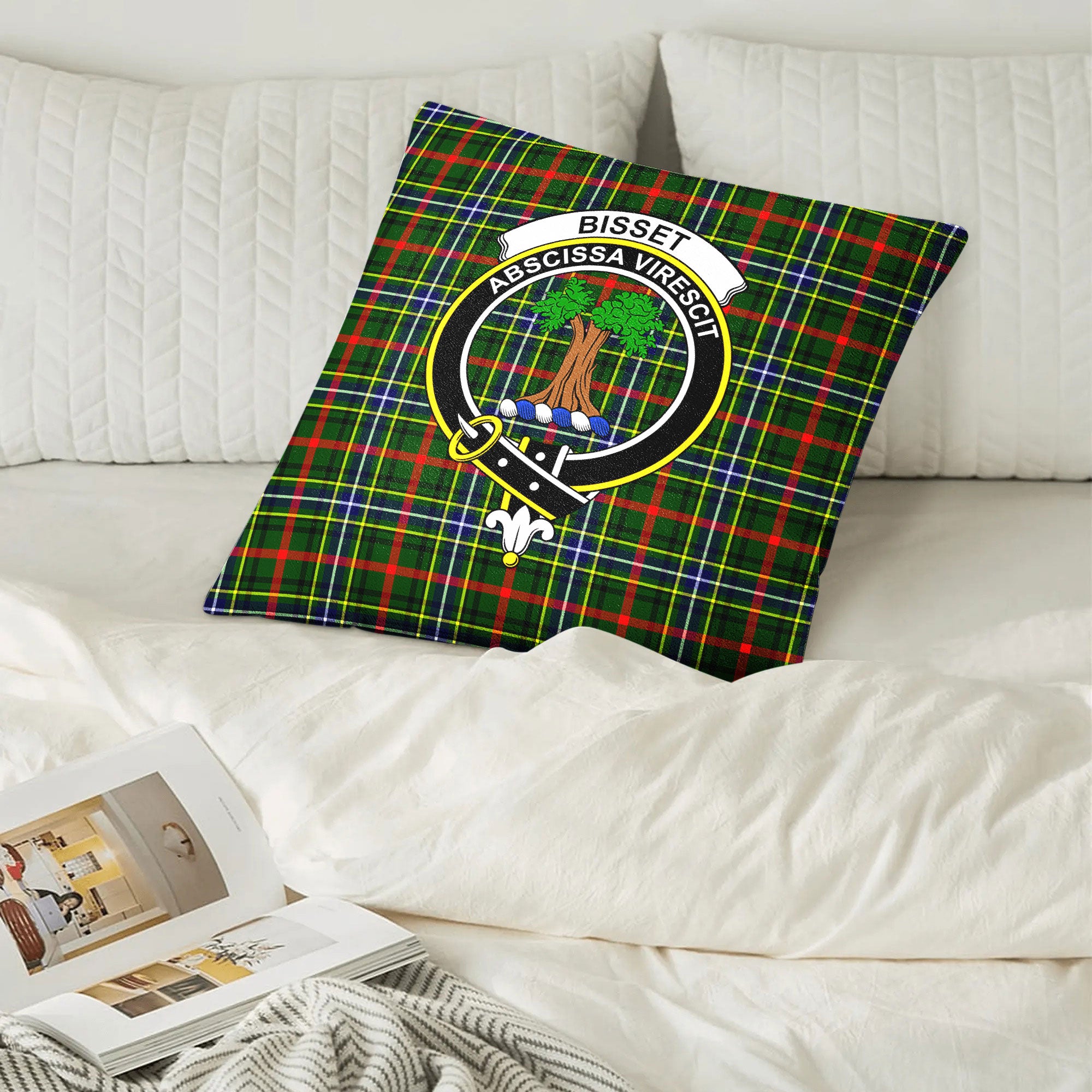 Bisset Tartan Crest Pillow Cover