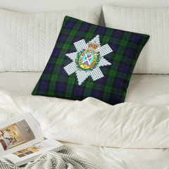 Black Watch Tartan Crest Pillow Cover