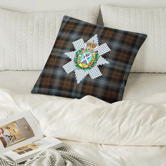 Black Watch Weathered Tartan Crest Pillow Cover