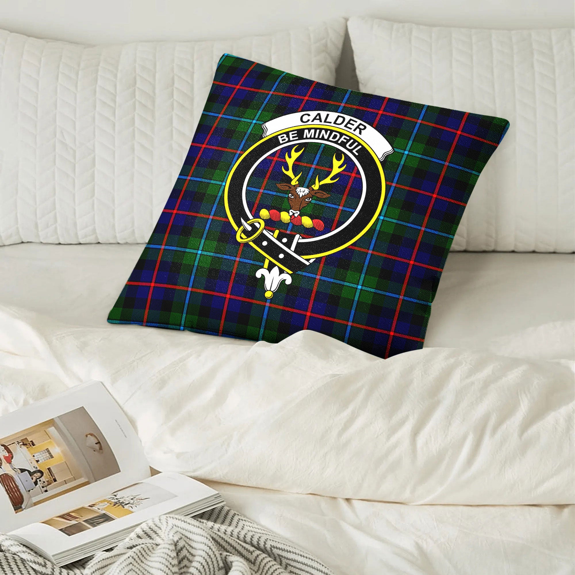 Calder Tartan Crest Pillow Cover