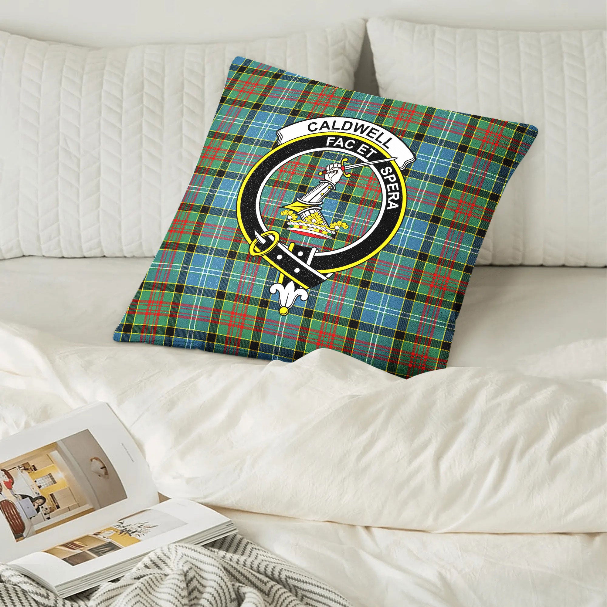 Caldwell Tartan Crest Pillow Cover