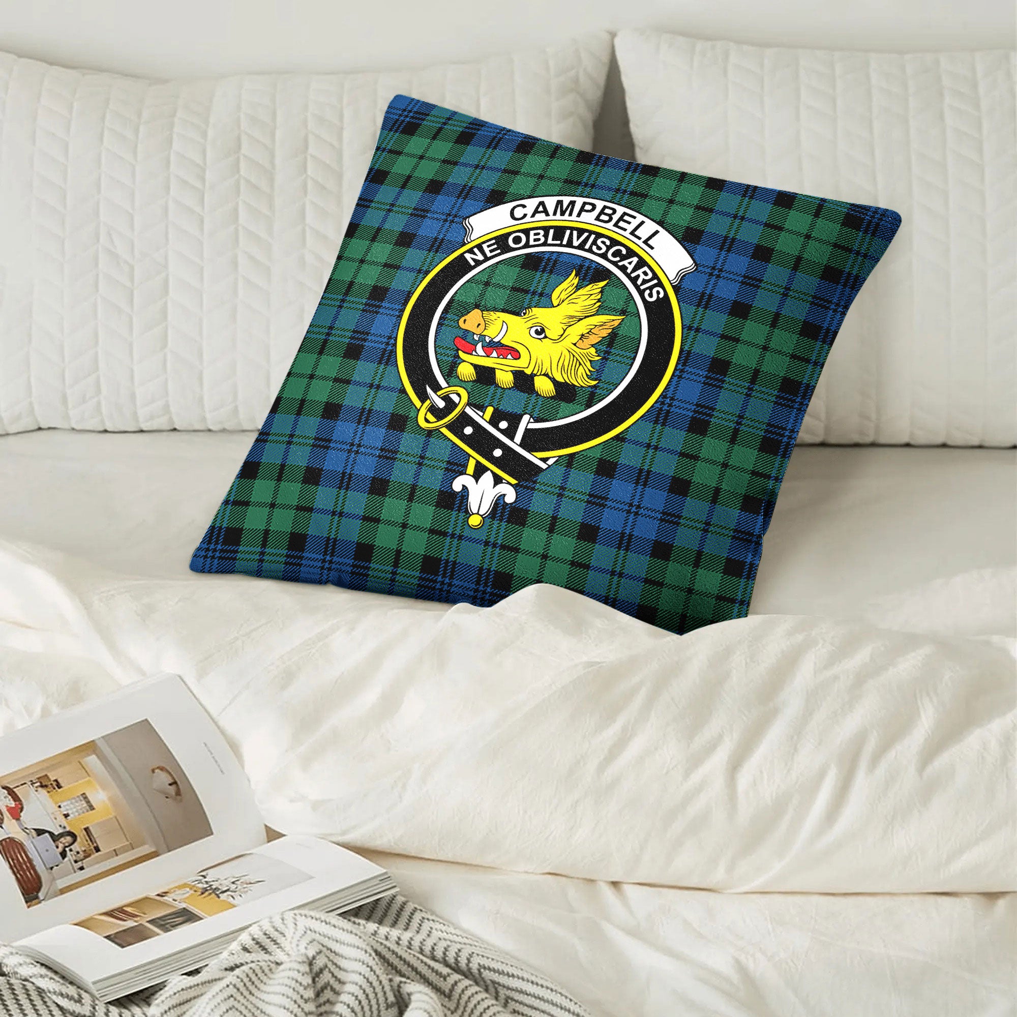 Campbell Ancient 02 Tartan Crest Pillow Cover