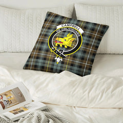 Campbell Argyll Weathered Tartan Crest Pillow Cover