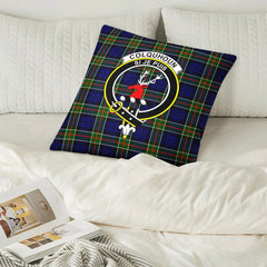 Colquhoun Modern Tartan Crest Pillow Cover