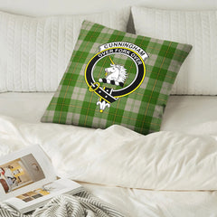 Cunningham Dress Green Dancers Tartan Crest Pillow Cover