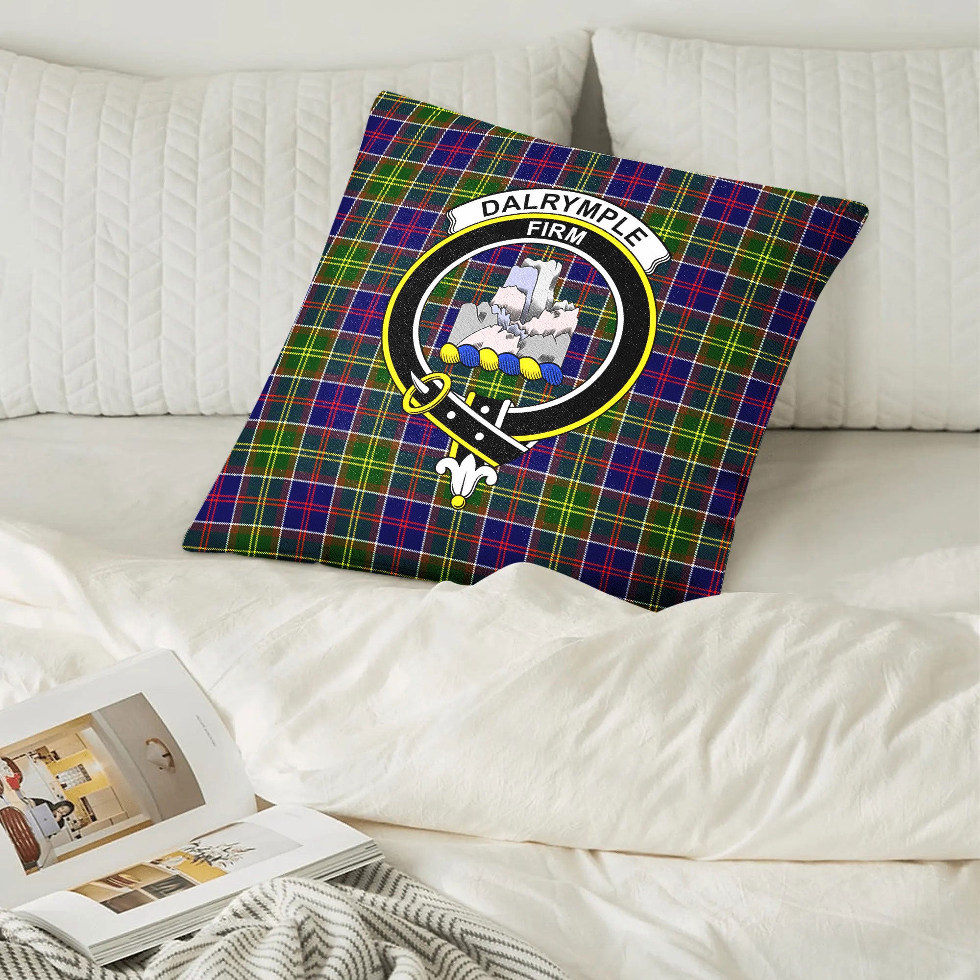 Dalrymple Tartan Crest Pillow Cover