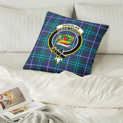 Douglas Modern Tartan Crest Pillow Cover