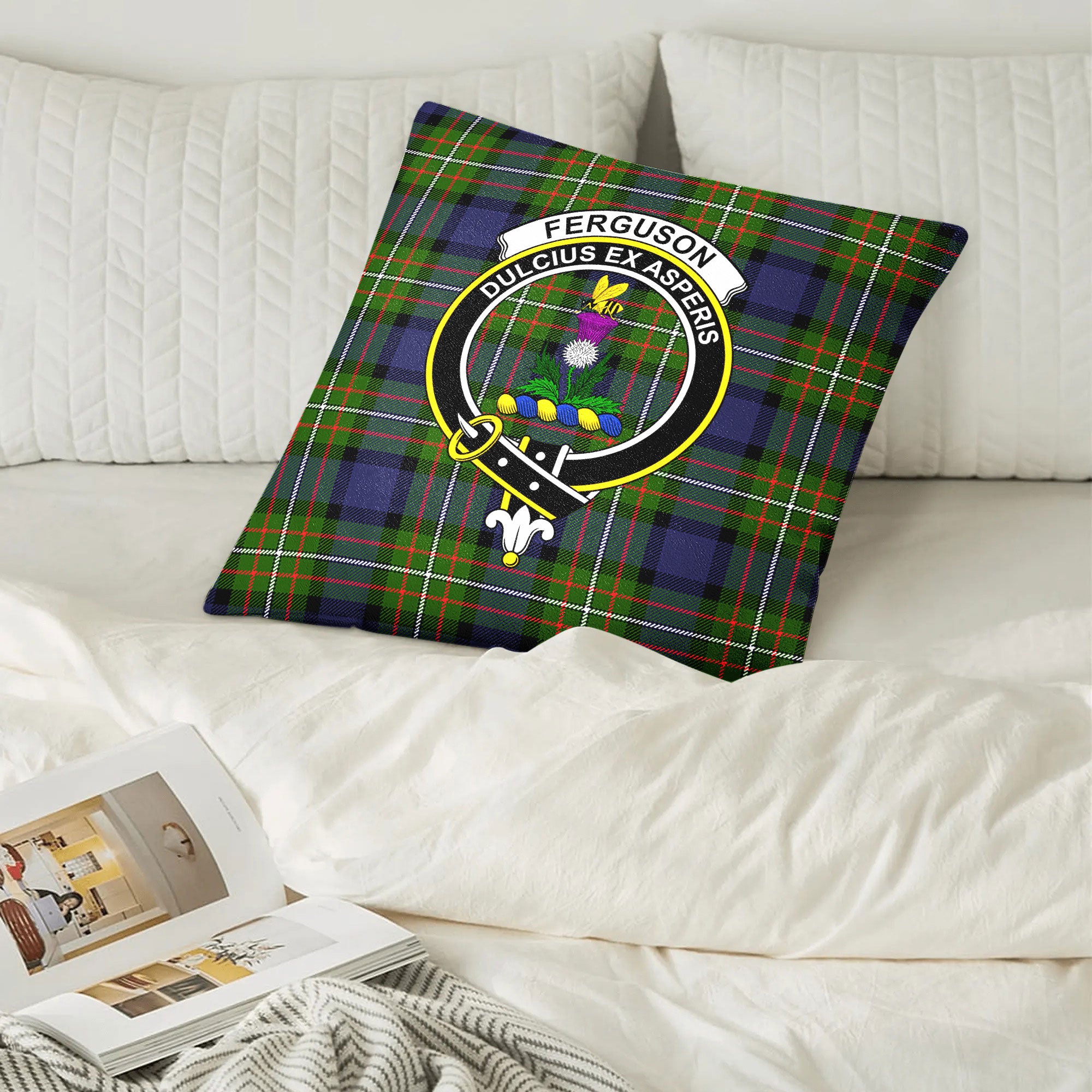 Ferguson Tartan Crest Pillow Cover