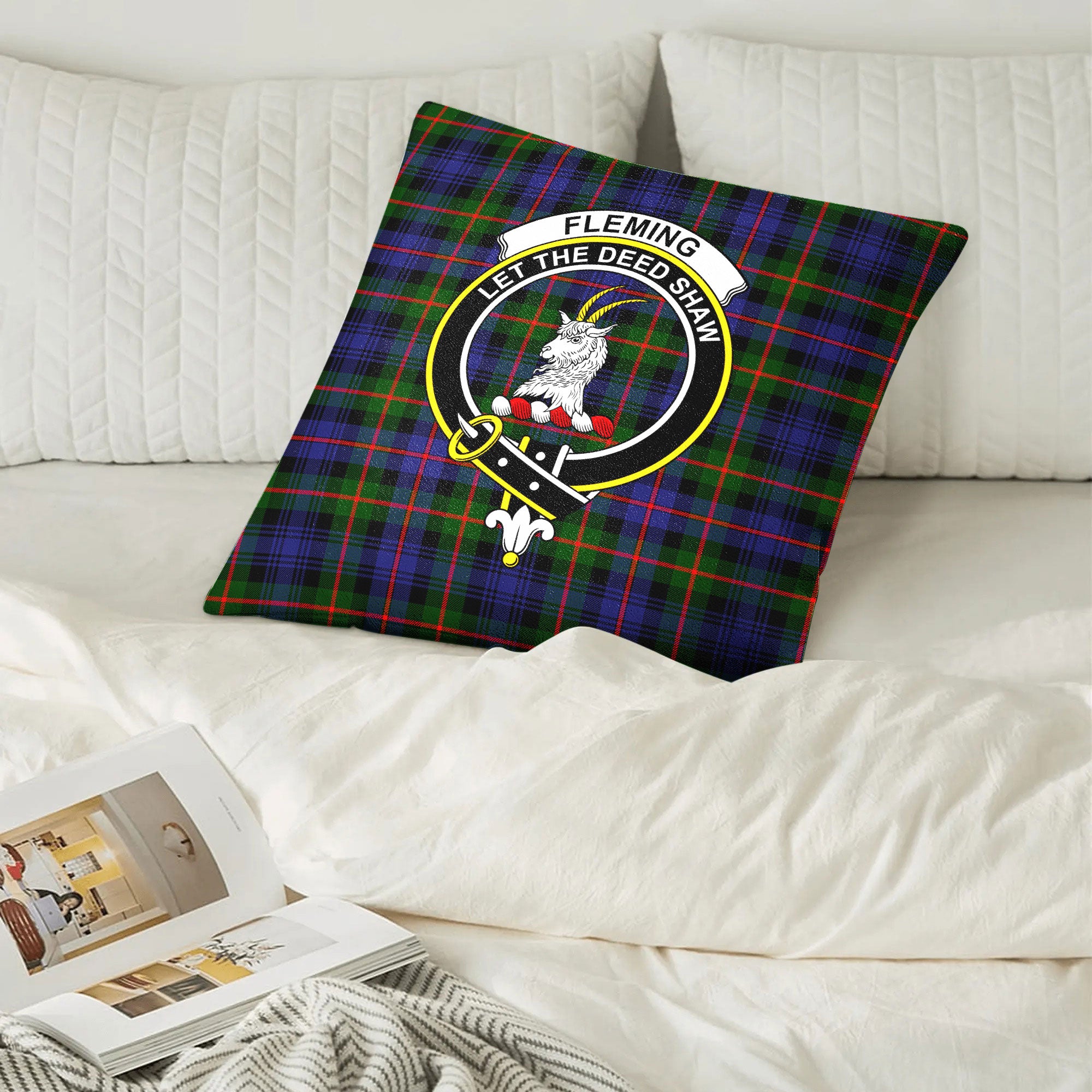 Fleming Tartan Crest Pillow Cover