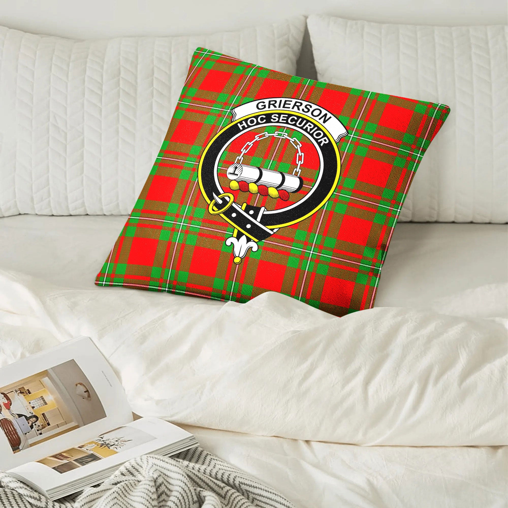 Grierson Tartan Crest Pillow Cover