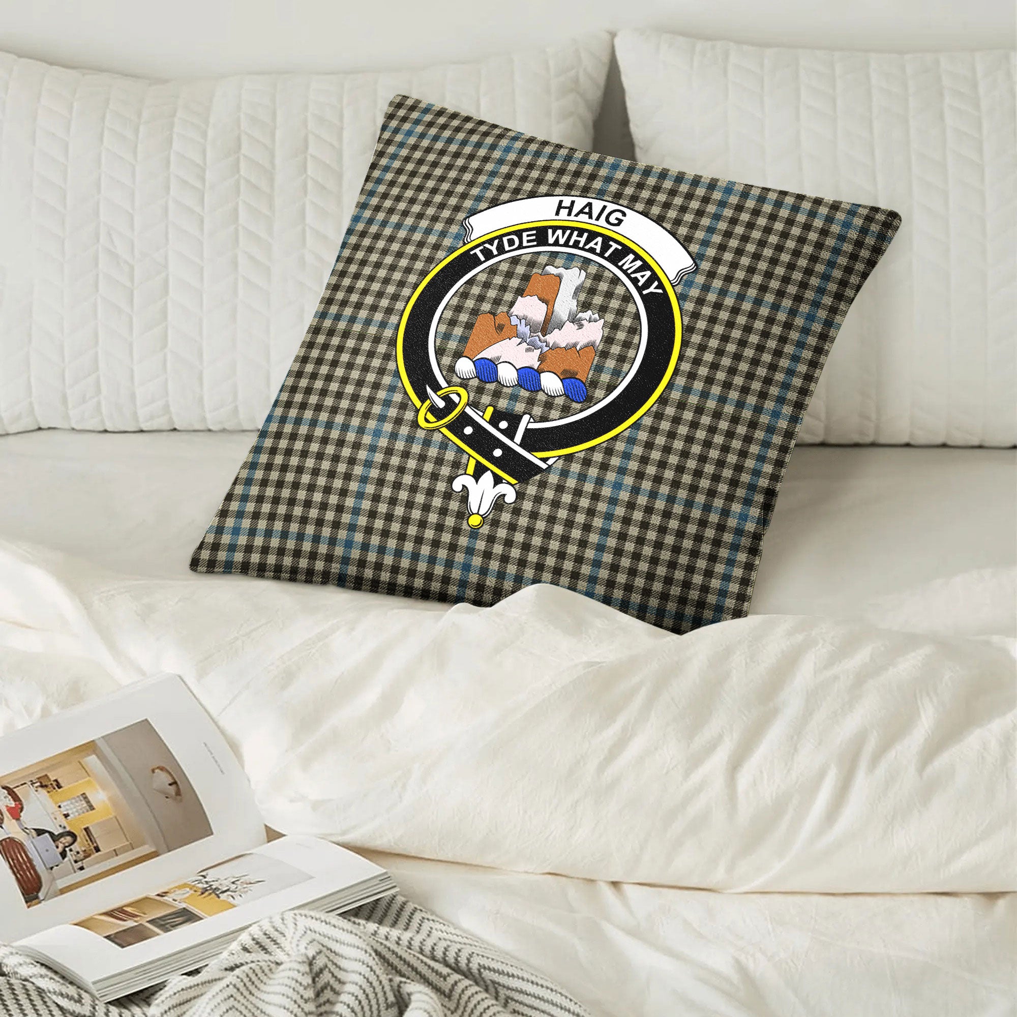 Haig Check Tartan Crest Pillow Cover