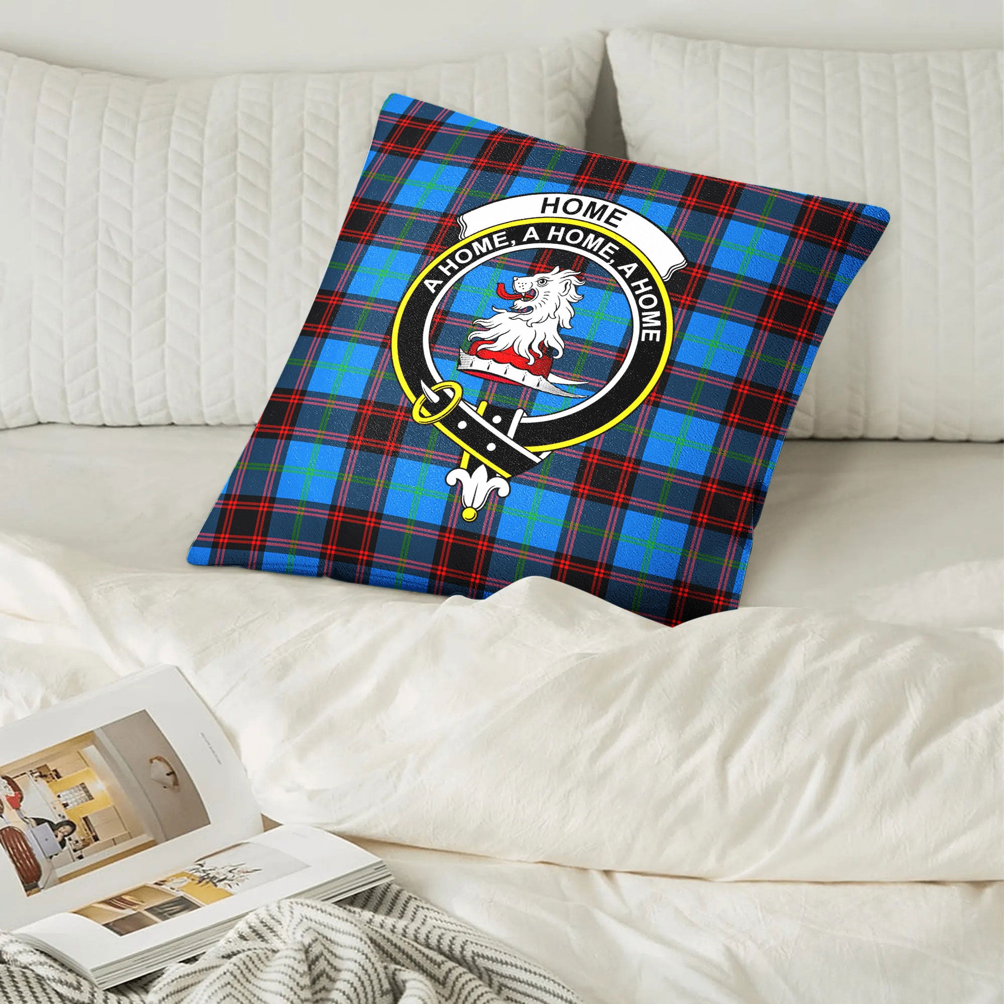 Home Ancient Tartan Crest Pillow Cover