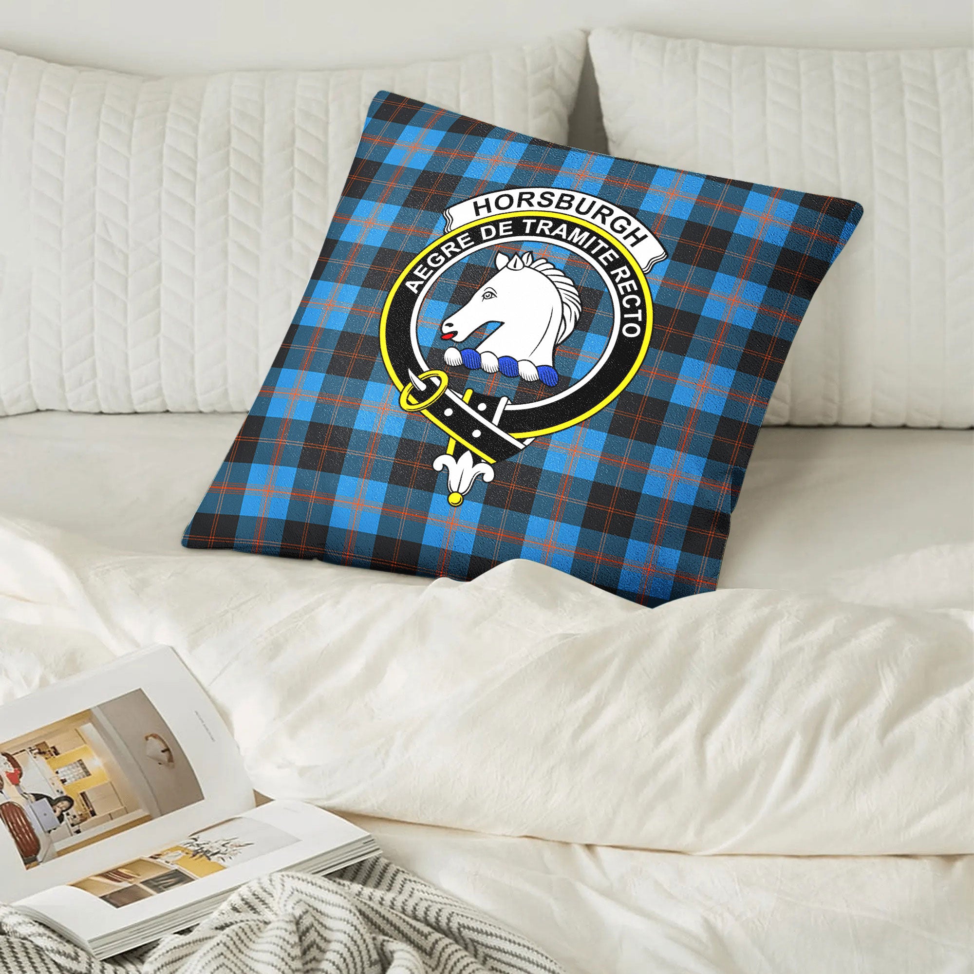 Horsburgh Tartan Crest Pillow Cover