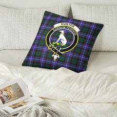 Hunter Modern Tartan Crest Pillow Cover