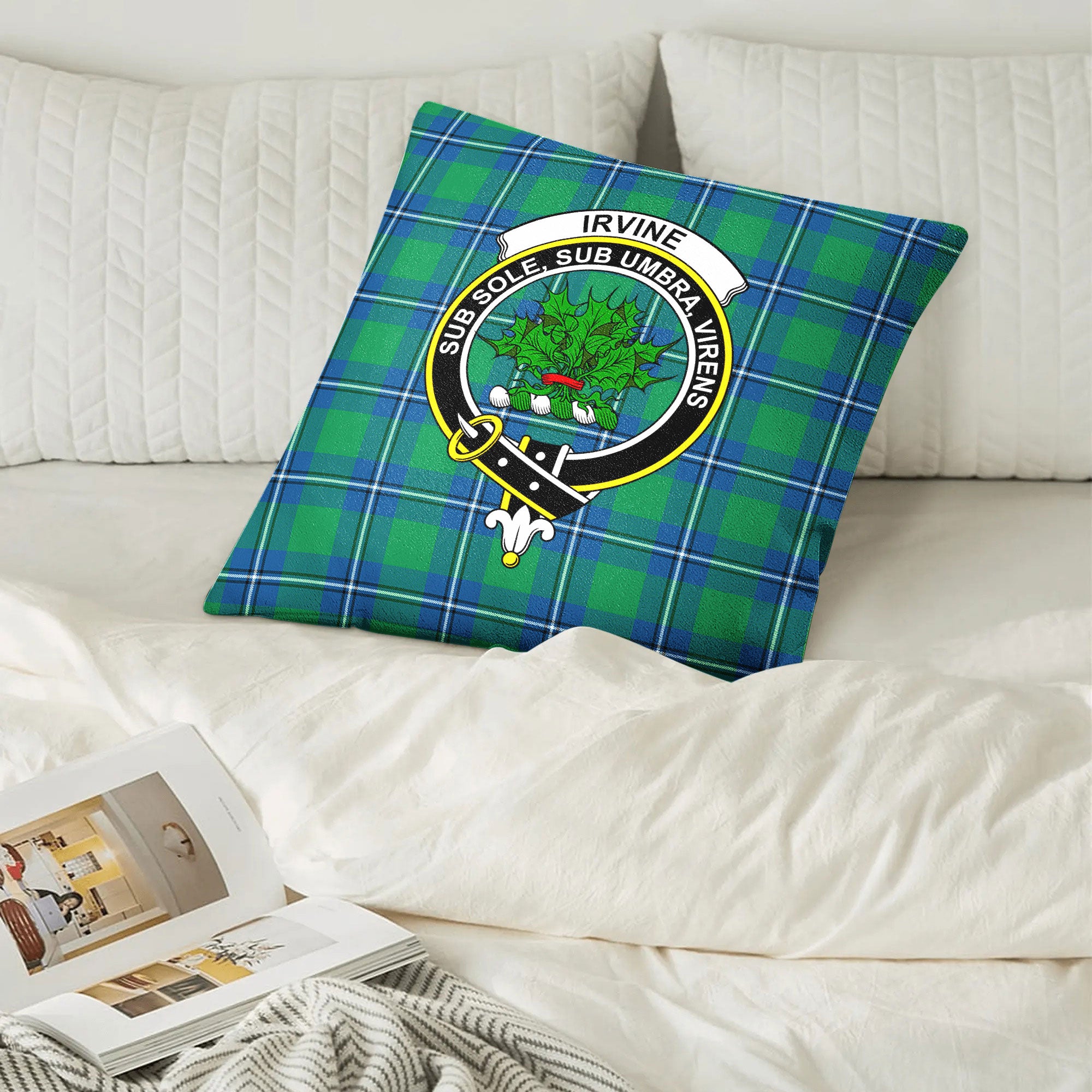 Irvine Ancient Tartan Crest Pillow Cover