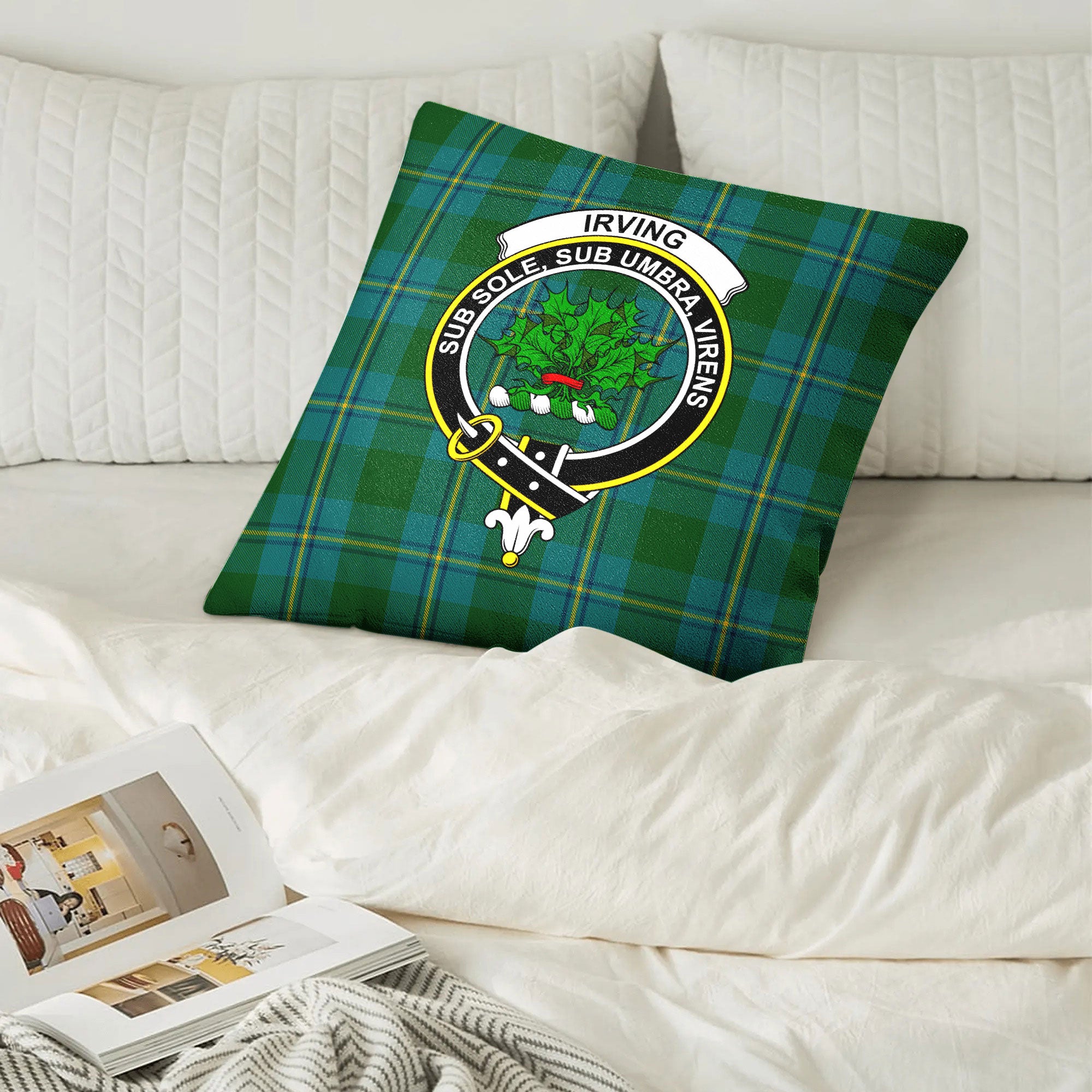 Irving Tartan Crest Pillow Cover