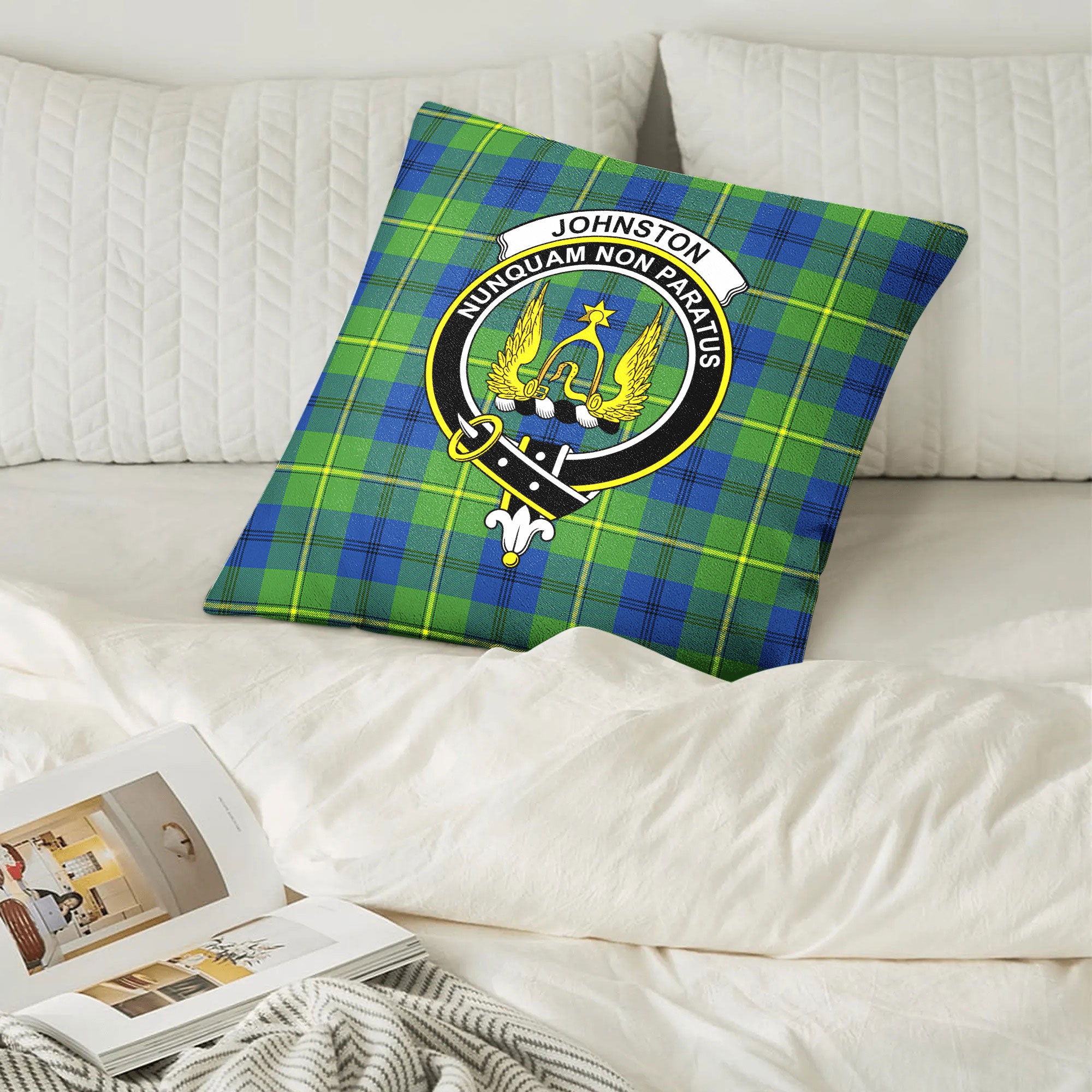 Johnston Ancient Tartan Crest Pillow Cover