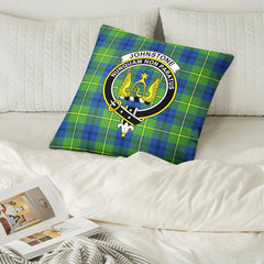 Johnstone Ancient Tartan Crest Pillow Cover