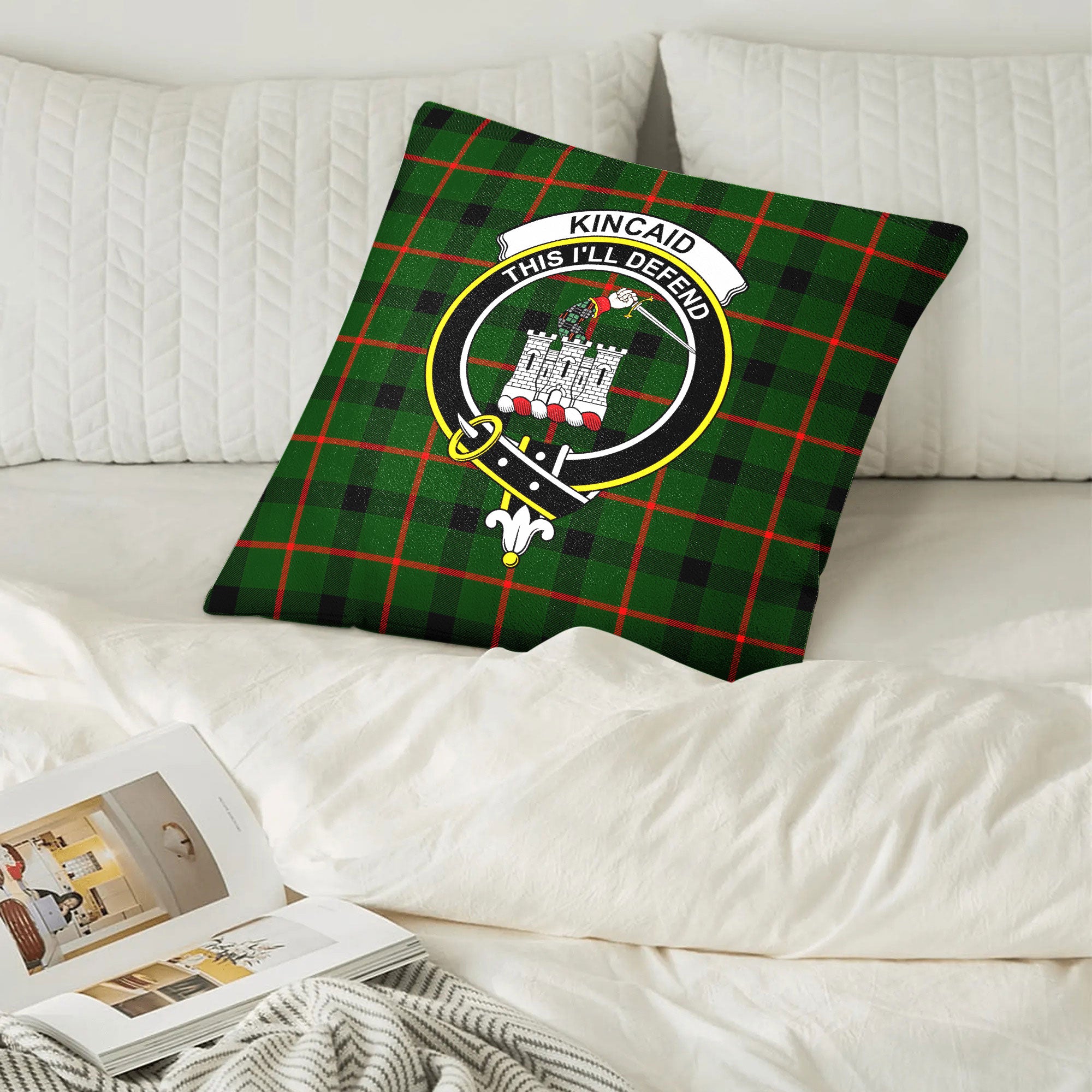 Kincaid Tartan Crest Pillow Cover