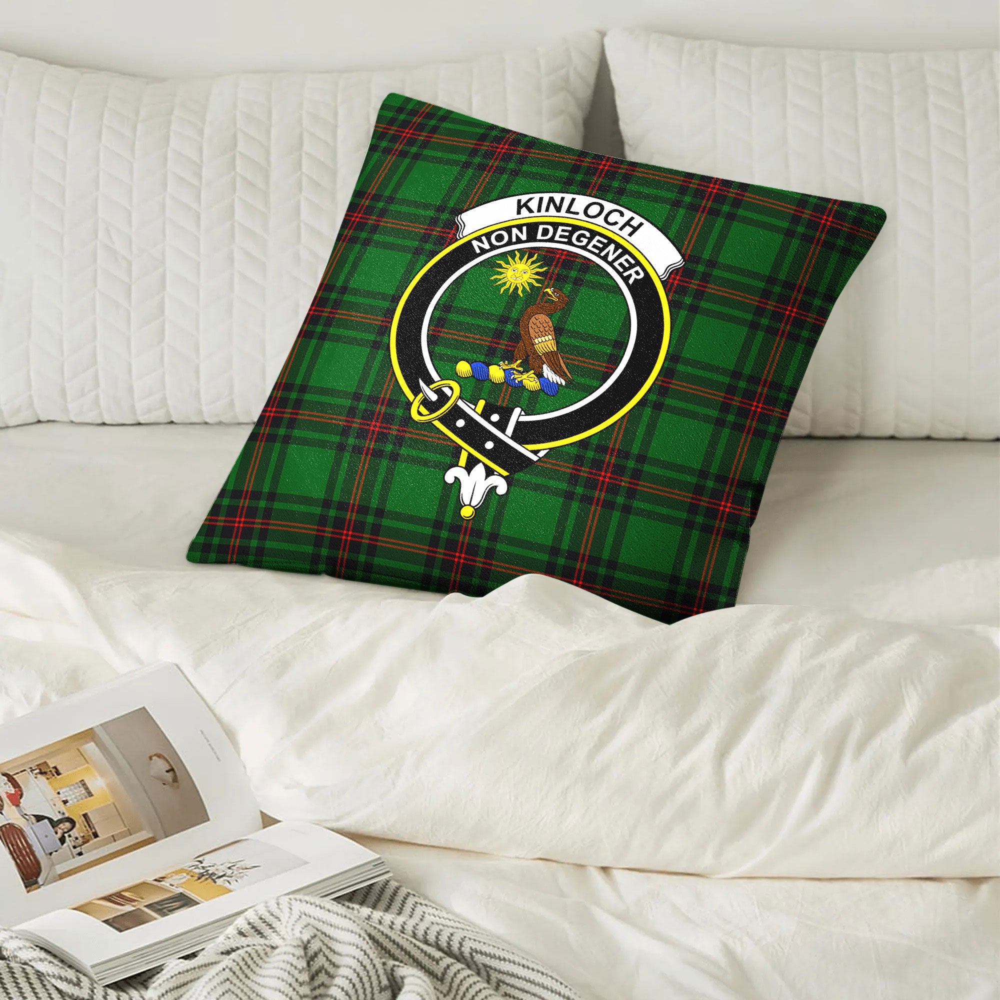 Kinloch Tartan Crest Pillow Cover