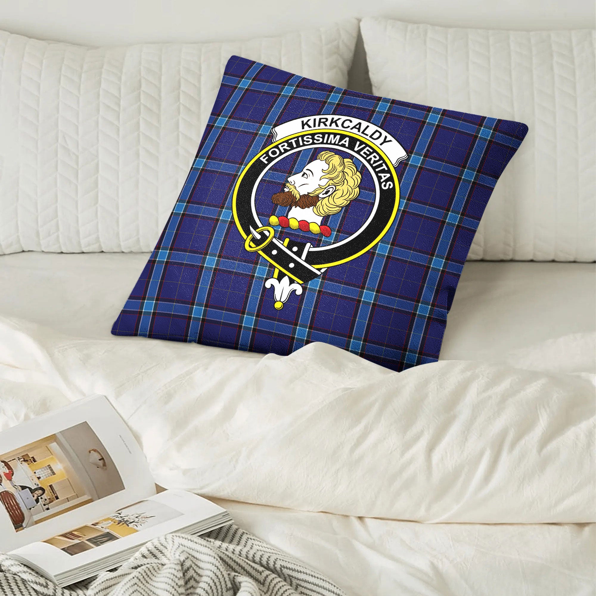 Kirkcaldy Tartan Crest Pillow Cover